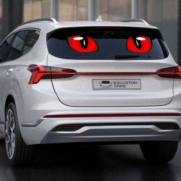Green Cat Eyes Custom Car Sticker Animal Car Accessories