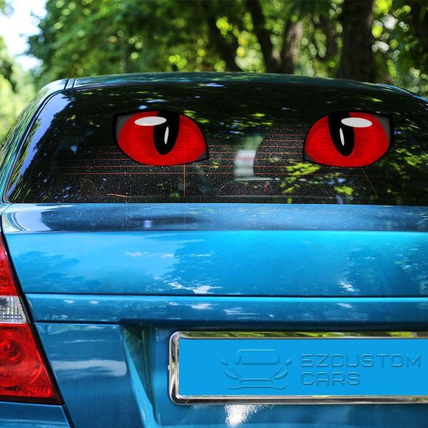red cat eyes custom car sticker animal car accessories pdw7f