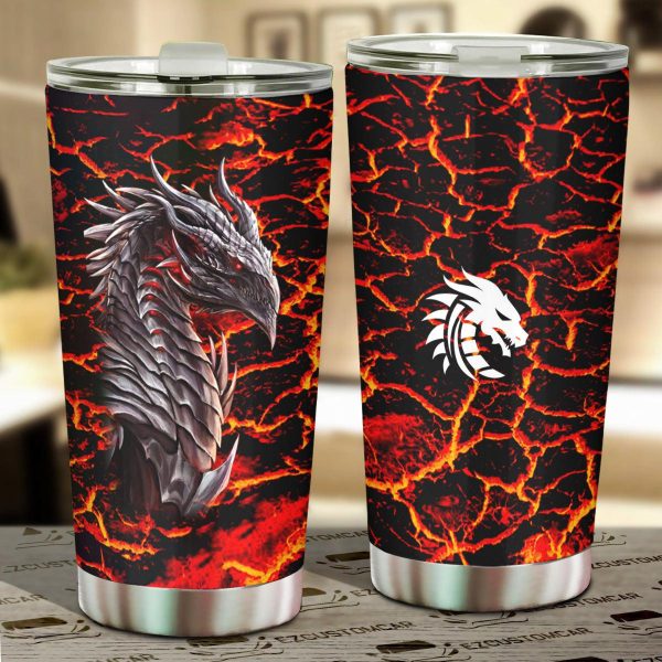 Purple Dragon Car Tumbler Cup Custom Dragon Car Accessories