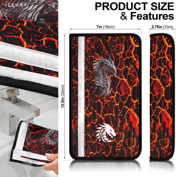 red dragon seat belt covers custom dragon car accessories lq26a
