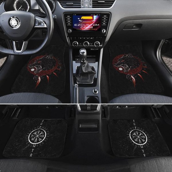 red eyed wolf car floor mats custom animal car accessories hngff
