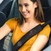 Red Eyed Wolf Seat Belt Covers Custom Animal Car Accessories