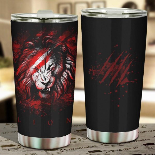 Burning Lion Car Tumbler Cup Custom Lion Car Accessories