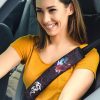 Red x Blue Dragon Seat Belt Covers Custom Dragon Car Accessories