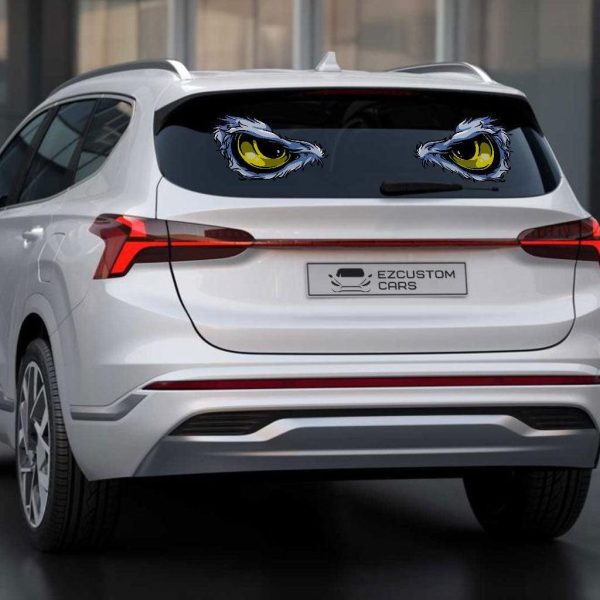 Reflective 3D Cat Eyes Car Sticker Custom Cartoon Car Accessories