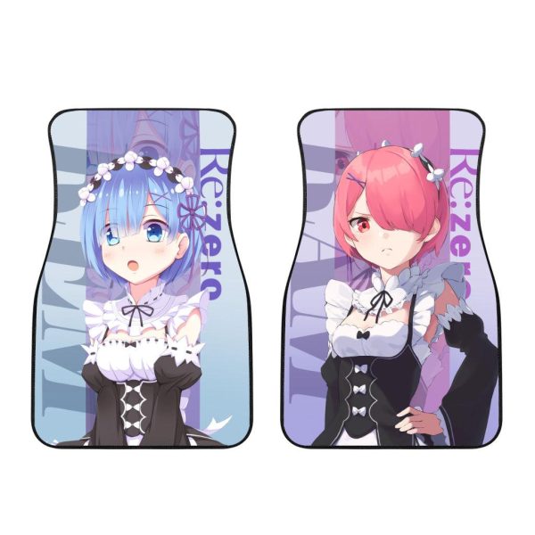rem and ram car floor mats custom anime rezero car accessories 2qubd
