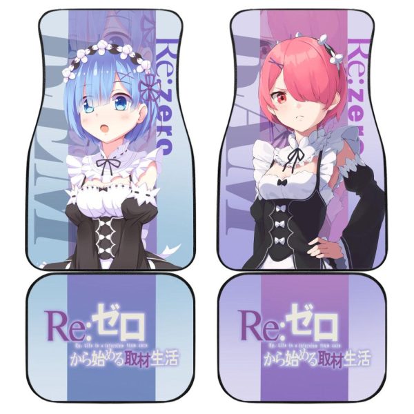 Emilia Re Zero Car Floor Mats Custom Anime Re:Zero Car Accessories