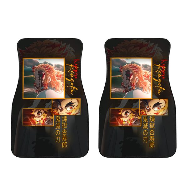 rengoku custom demon slayer car floor mats 252g9