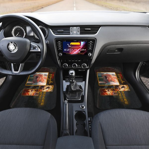 rengoku custom demon slayer car floor mats fqoi6