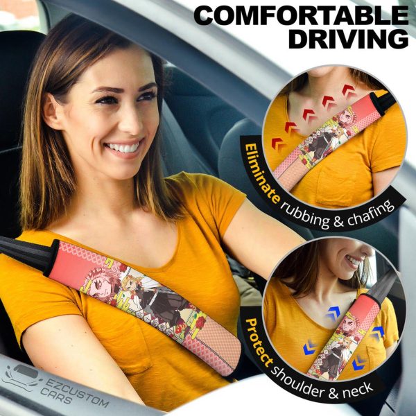 Rengoku Demon Slayers Seat Belt Covers Custom Anime Car Accessories