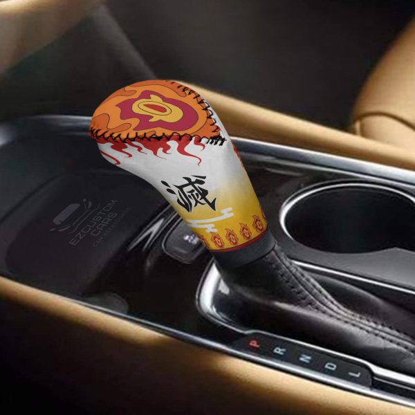 rengoku demon slayer shift knobs car covers set custom anime car accessories 3smiu