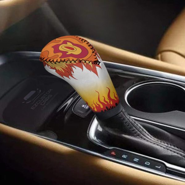 rengoku pattern shift knobs car covers set custom demon slayer car accessories agqlk