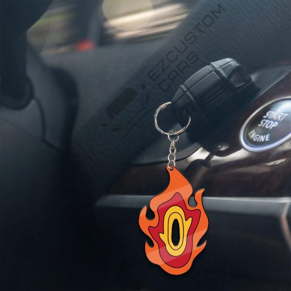 rengoku symbols keychains custom demon slayer anime car accessories ahbjo