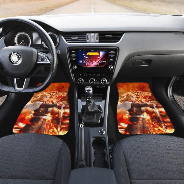 rengoku vs gyuu tomioka car floor mats demon slayer car floor mats dieey