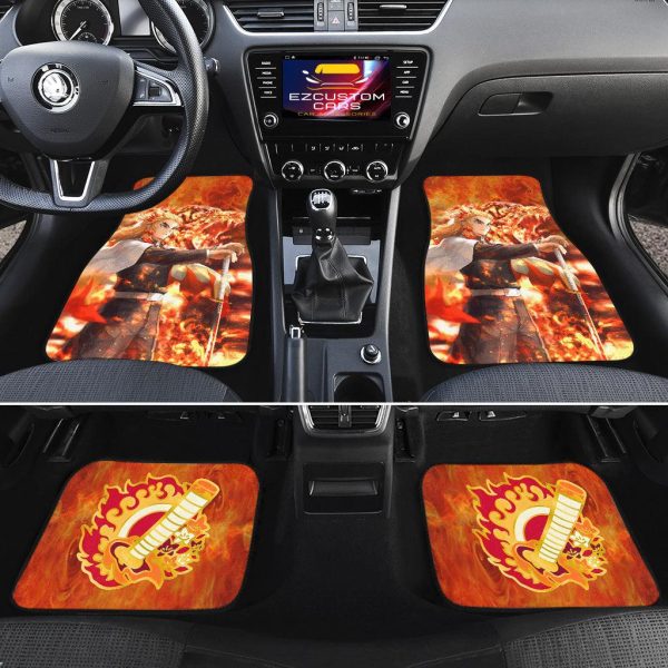 rengoku vs gyuu tomioka car floor mats demon slayer car floor mats qbajc
