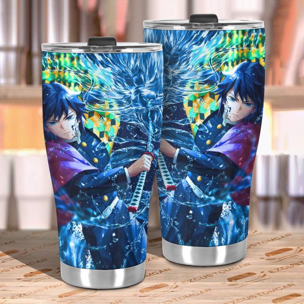 rengoku vs gyuu tomioka car tumbler cup demon slayer anime car accessories ajlyr