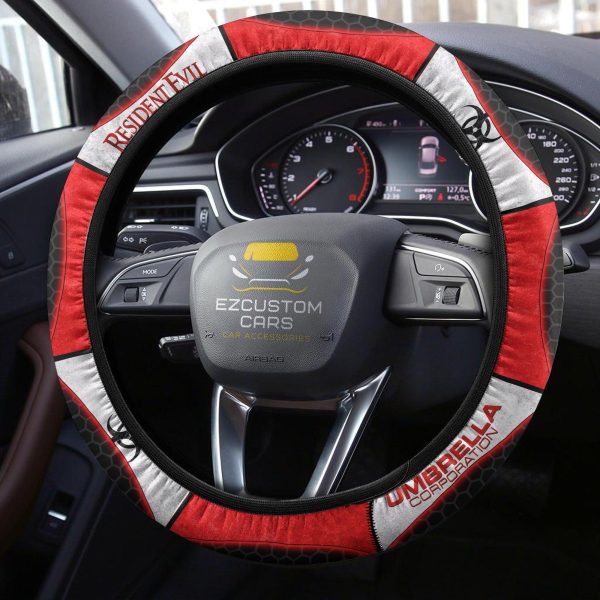 resident evil umbrella corps anime steering wheel cover custom car accessories 66j0x