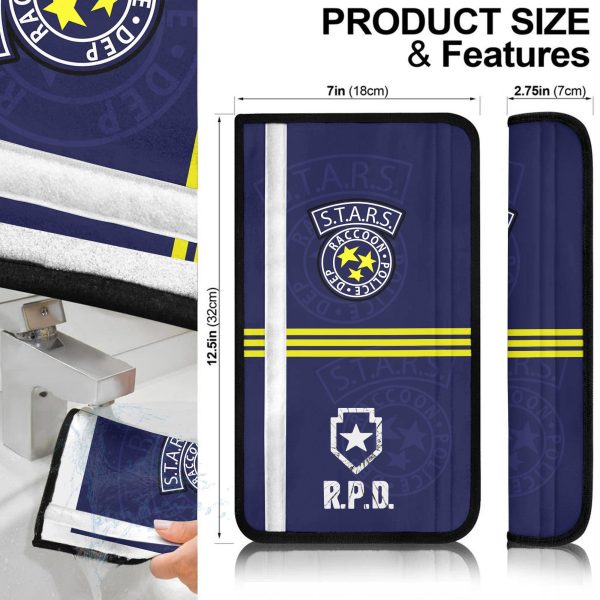 resident evil umbrella corps car accessories anime seat belt covers raccoon police department o3t2r