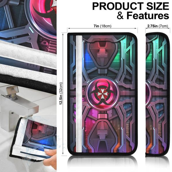 resident evil umbrella corps car accessories anime seat belt covers umbrella corporation logo wf93j