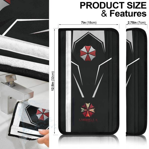 resident evil umbrella corps car accessories anime seat belt covers umbrella corporation symbol qiiot