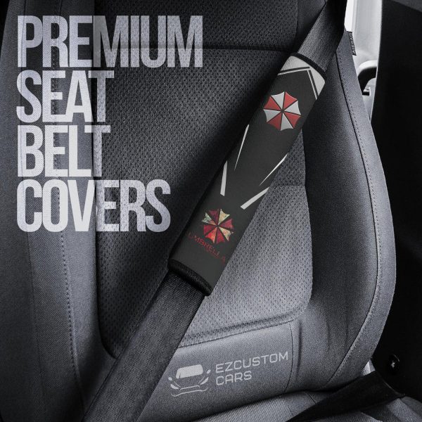 resident evil umbrella corps car accessories anime seat belt covers umbrella corporation symbol urw4b