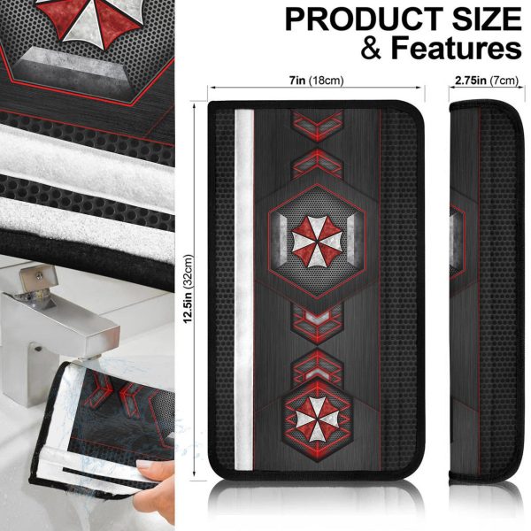 resident evil umbrella corps seat belt covers custom resident evil umbrella corps car accessories qzkia