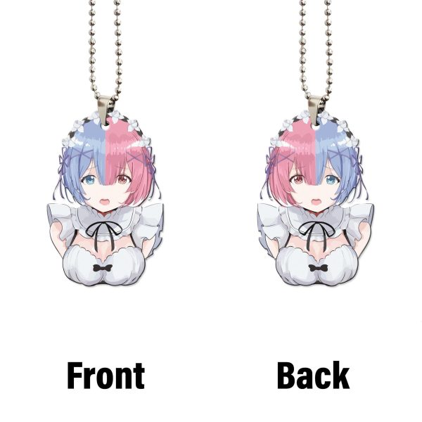rezero car accessories anime car ornament rem x ram g1myt