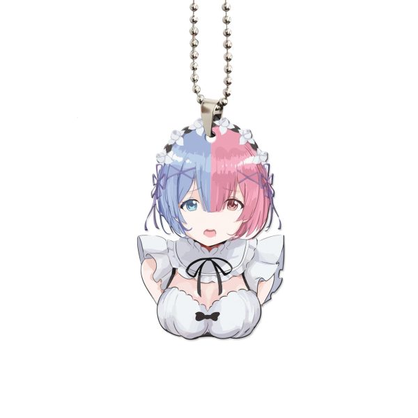 rezero car accessories anime car ornament rem x ram ue7tk