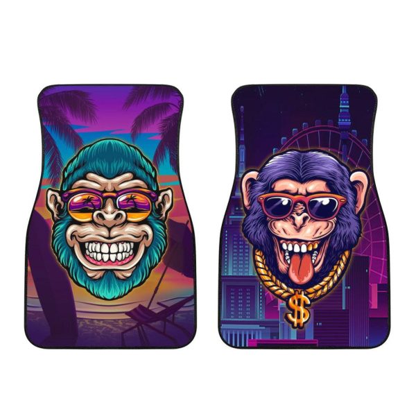 rich monkey car floor mats custom animal car accessories hya9b