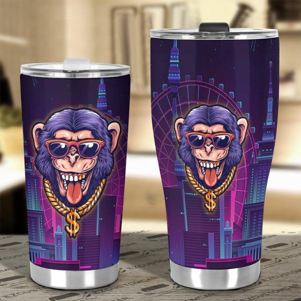 rich monkey car tumbler cup custom animal car accessories d0lkt