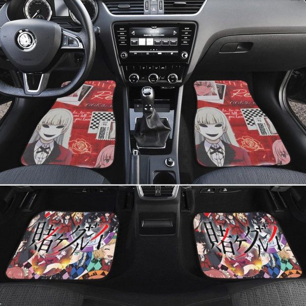 ririka momobami kakegurui anime car floor mats lmfn1