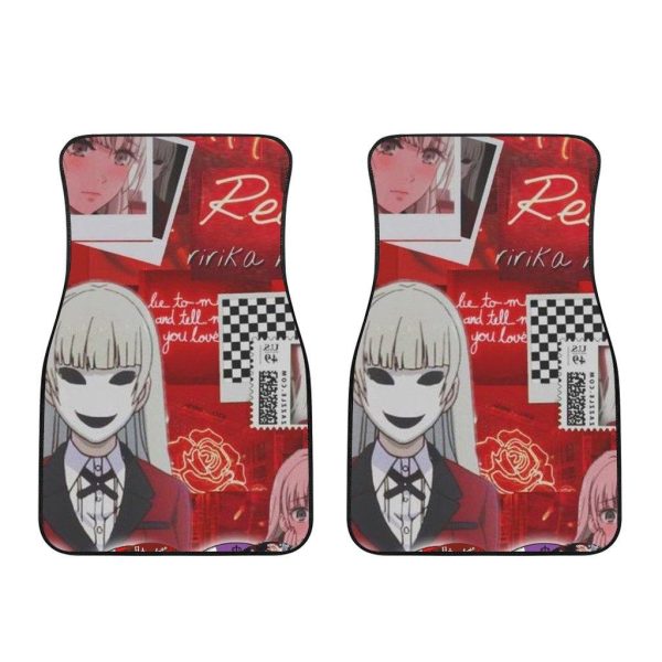 ririka momobami kakegurui anime car floor mats sm0mw