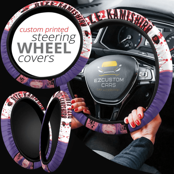 rize kamishiro anime steering wheel cover custom tokyo ghoul anime car accessories 6olq2