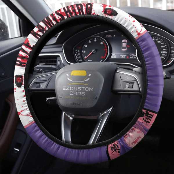 rize kamishiro anime steering wheel cover custom tokyo ghoul anime car accessories doz92