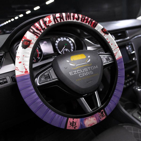 Ayato Kirishima Anime Steering Wheel Cover Custom Tokyo Ghoul Anime Car Accessories