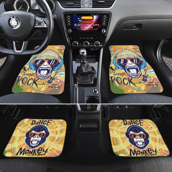 rock monkey car floor mats custom animal car accessories tnljy