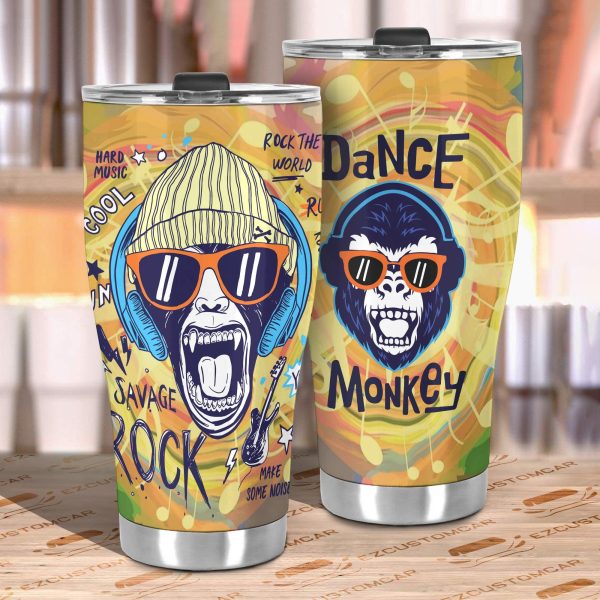 rock monkey car tumbler cup custom animal car accessories ozvm8