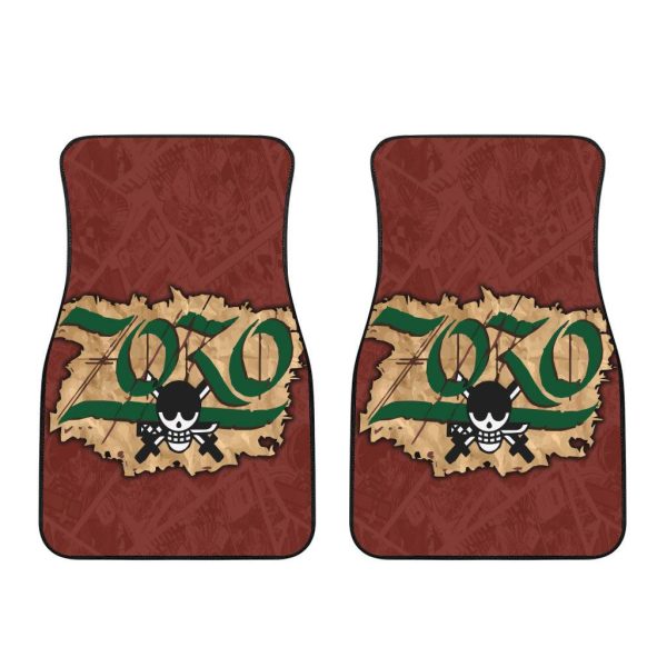 Roronoa Zoro Car Floor Mats Custom One Piece Zoro Flag Car Accessories