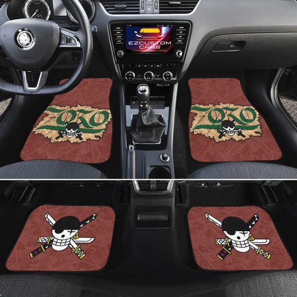 roronoa zoro car floor mats custom one piece zoro flag car accessories uorgh