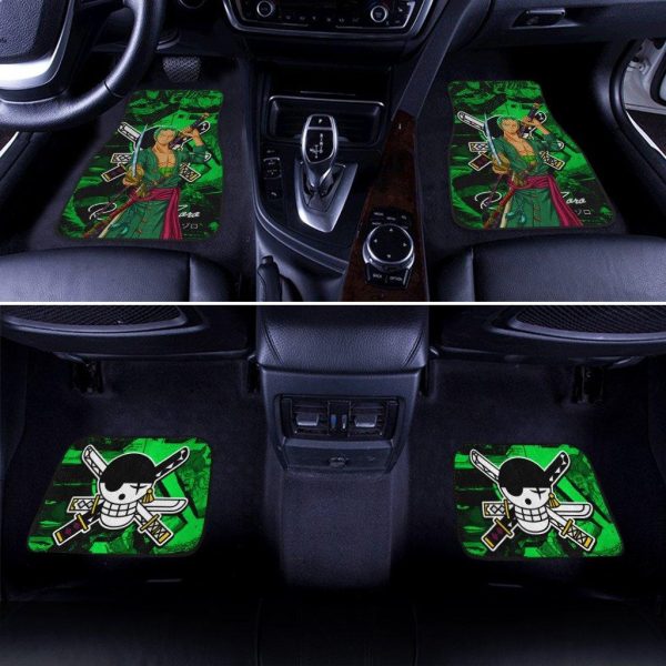roronoa zoro car floor mats one piece anime decor for cars ajsgp