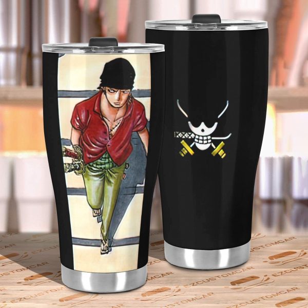 roronoa zoro car tumbler cup one piece anime car accessories pbvrw
