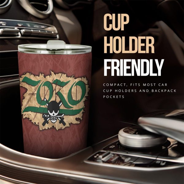 roronoa zoro car tumblers cup custom one piece zoro flag car accessories 6tbbi
