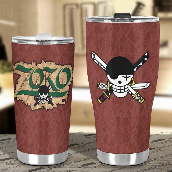 roronoa zoro car tumblers cup custom one piece zoro flag car accessories lwxhn
