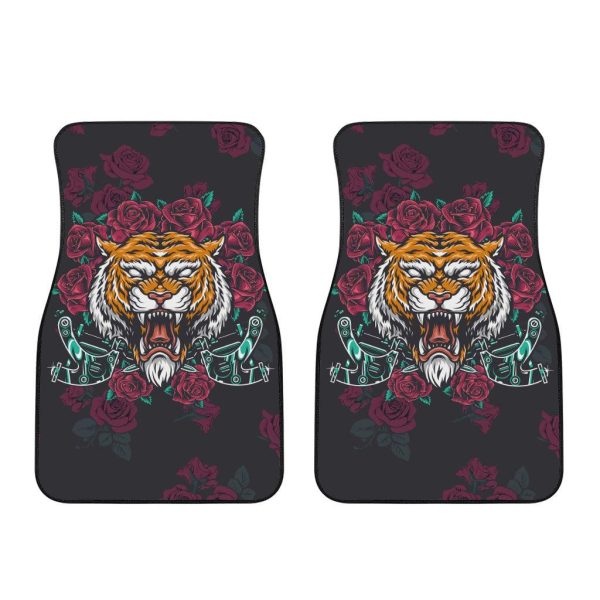 rose x tiger car floor mats custom tiger car accessories d7slq
