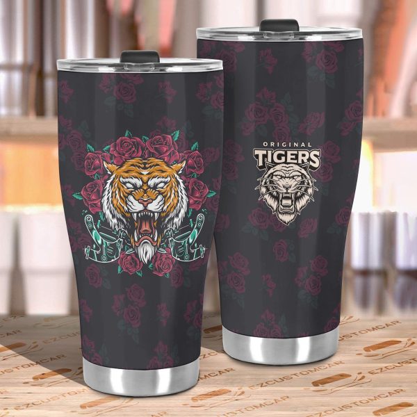 rose x tiger car tumbler cup custom tiger car accessories xzchc