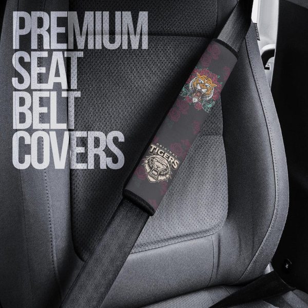 rose x tiger seat belt covers custom tiger car accessories qmox8