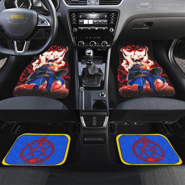 roy mustang car floor mats fullmetal alchemist anime custom car accessories rubhm