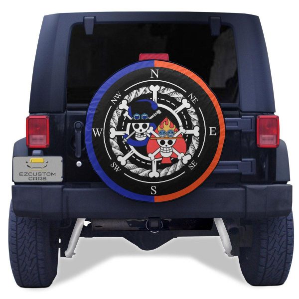 Sabo x Ace Spare Tire Cover Custom One Piece Anime Car Accessories