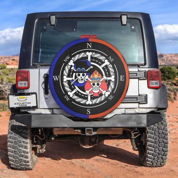 Sabo x Ace Spare Tire Cover Custom One Piece Anime Car Accessories