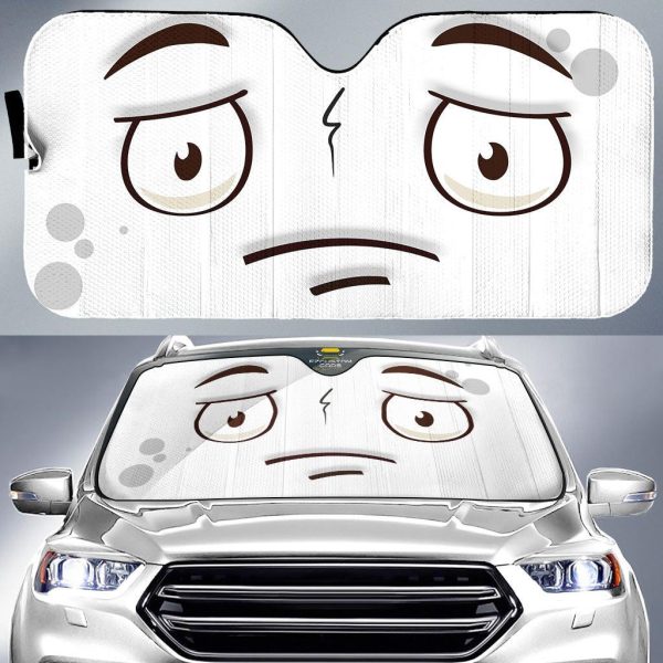 Cry Cartoon Eyes Car Sun Shade Custom Car Accessories